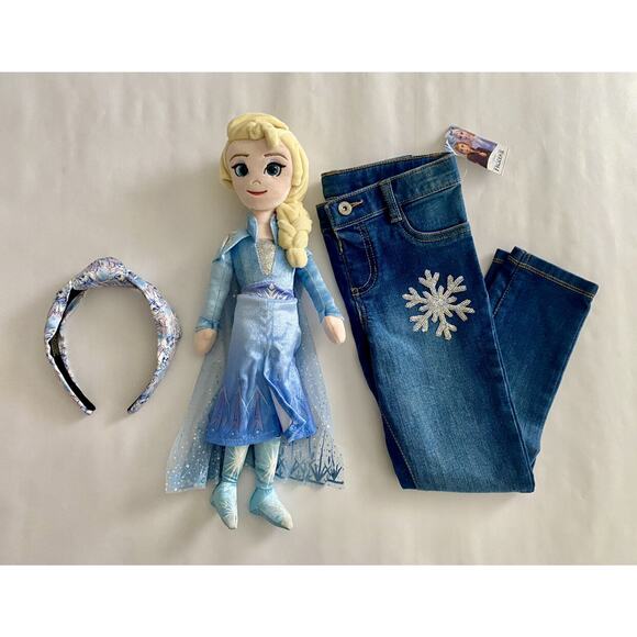 NWT! Disney Frozen Set Jeans Headband Plush - Picture 1 of 3
